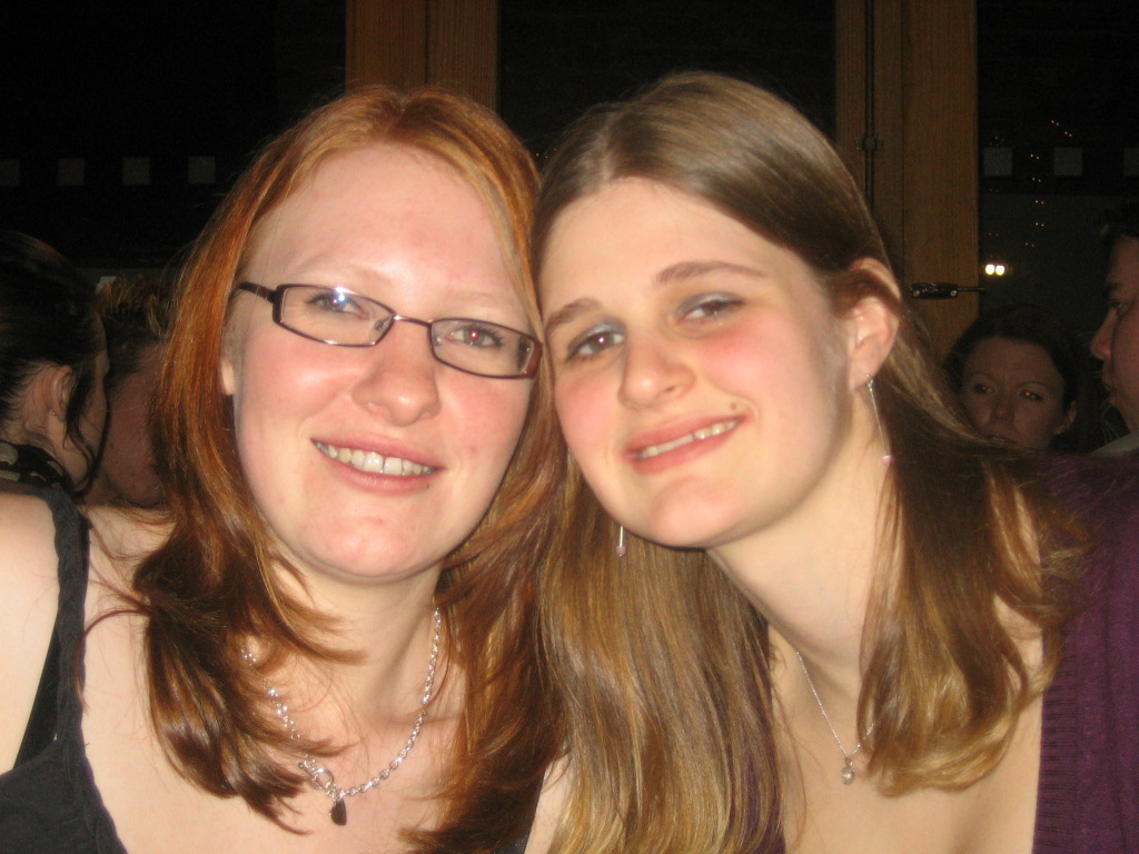 Me on the left and my friend on the right on a night out before she passed away.